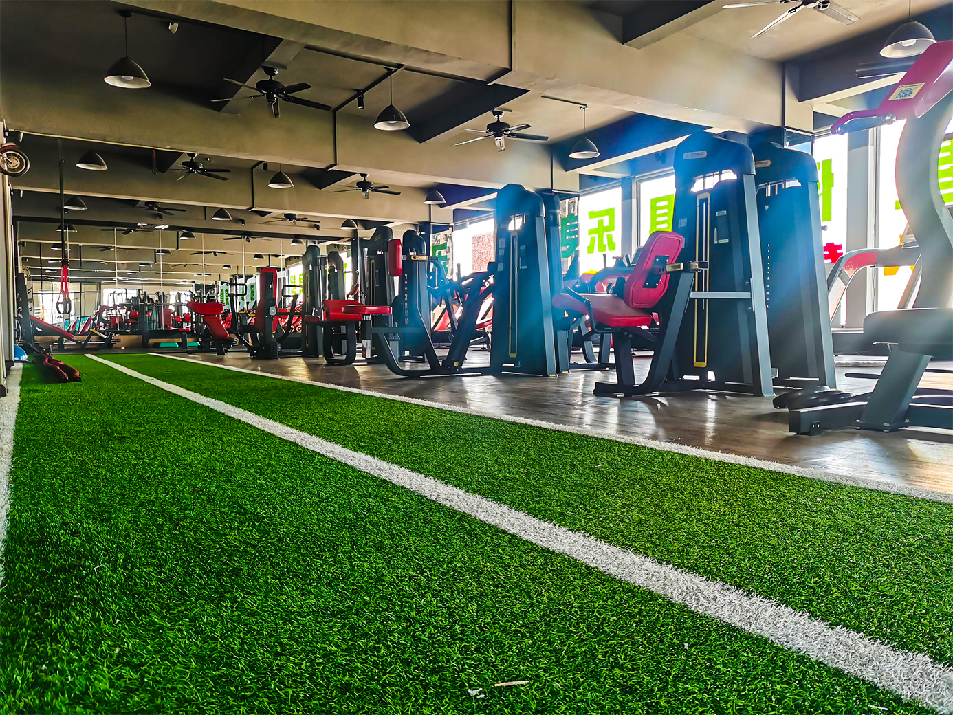 快三导师带计划赚钱健身房一角