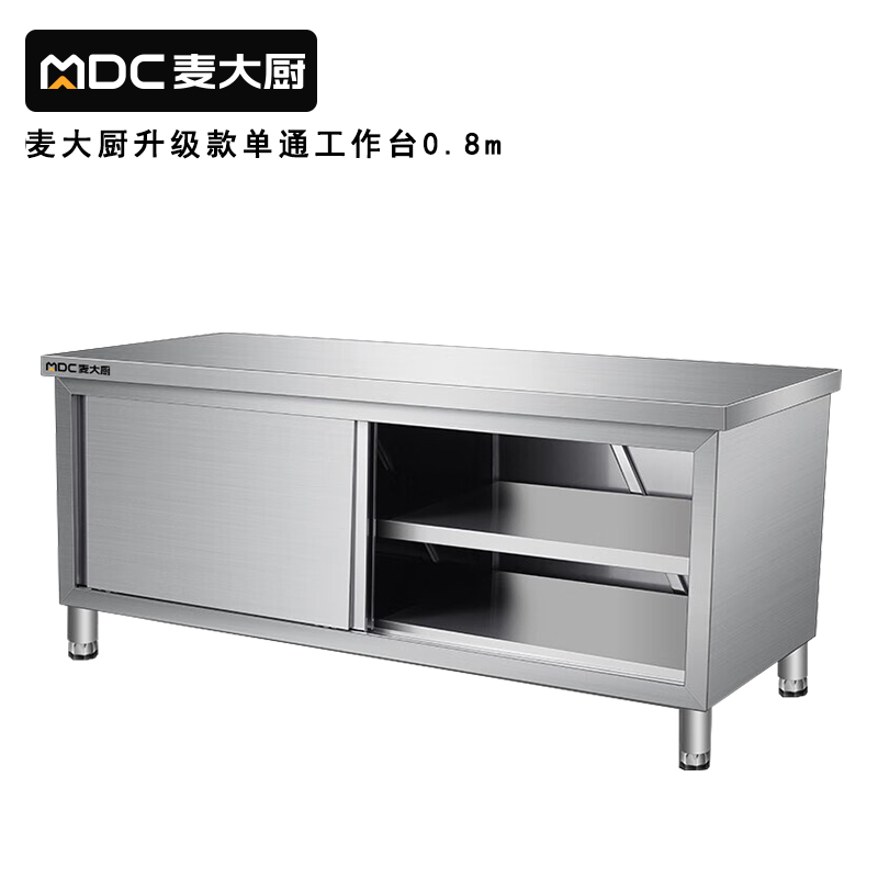 快三导师带计划赚钱0.8m升级款不锈钢工作台单通工作台带靠背