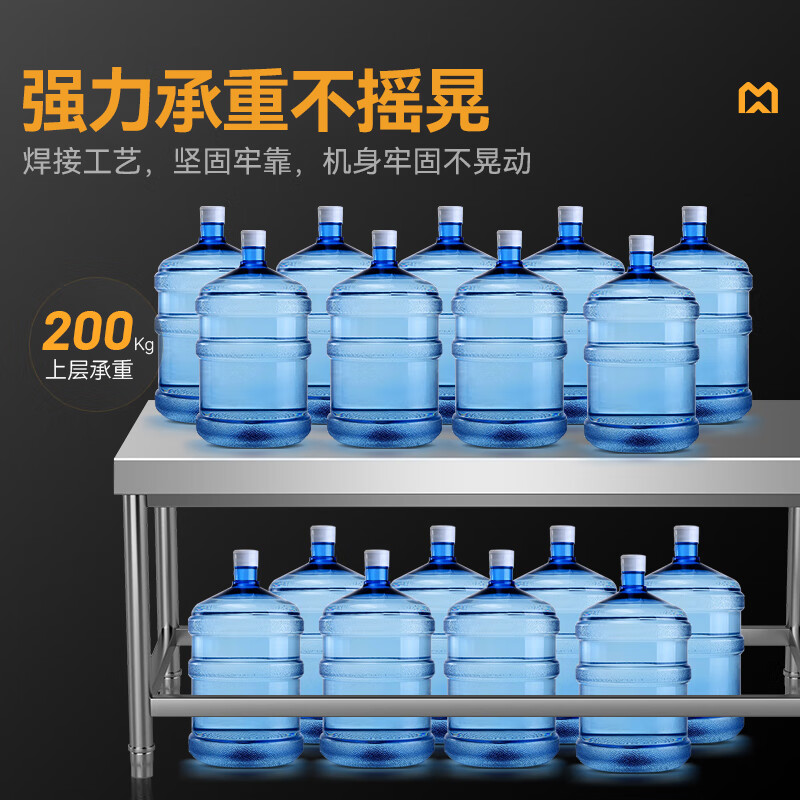 快三导师带计划赚钱1.2m升级款不锈钢工作台打荷台单层工作台